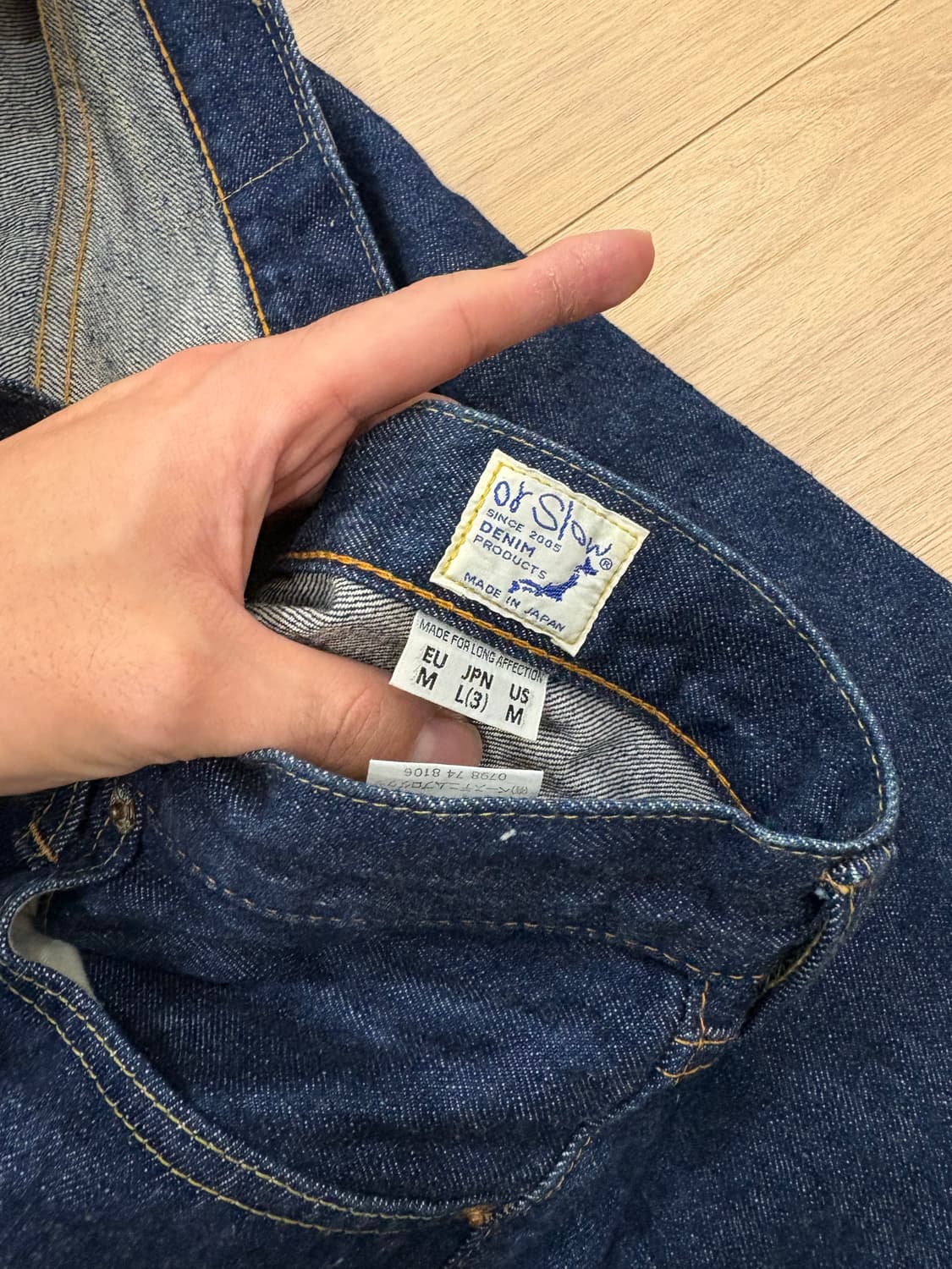 orslow 오어슬로우 105 원워시 3사이즈 상품이미지2