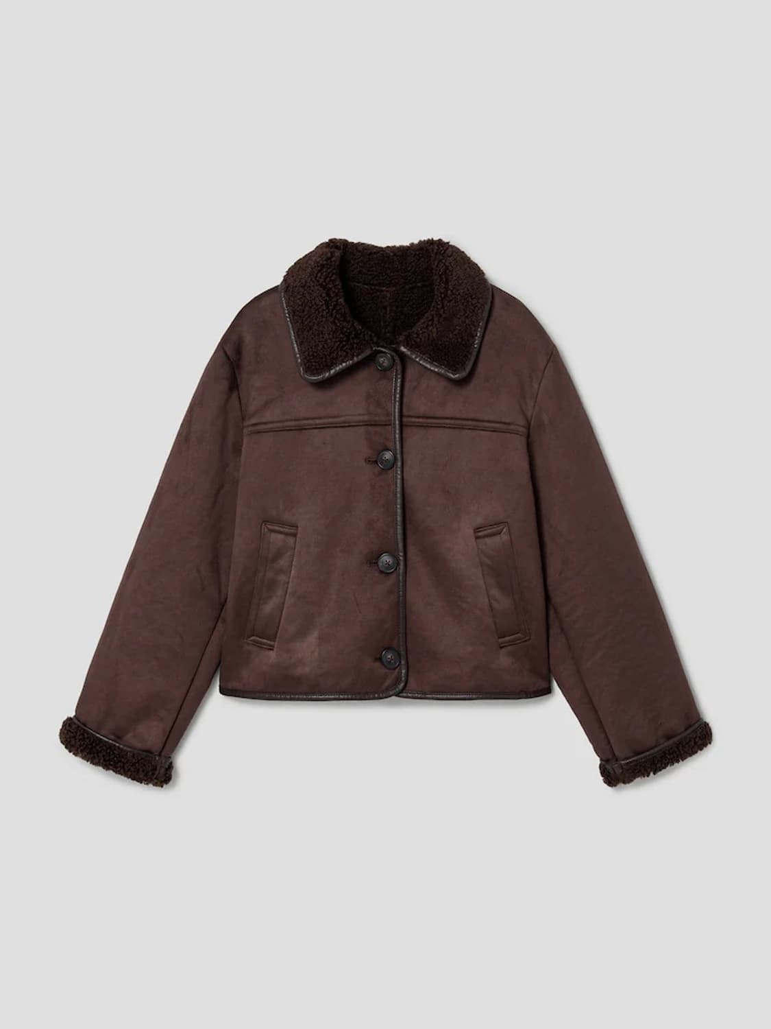 에잇세컨즈 스웨이드 카라 무스탕 상품이미지1