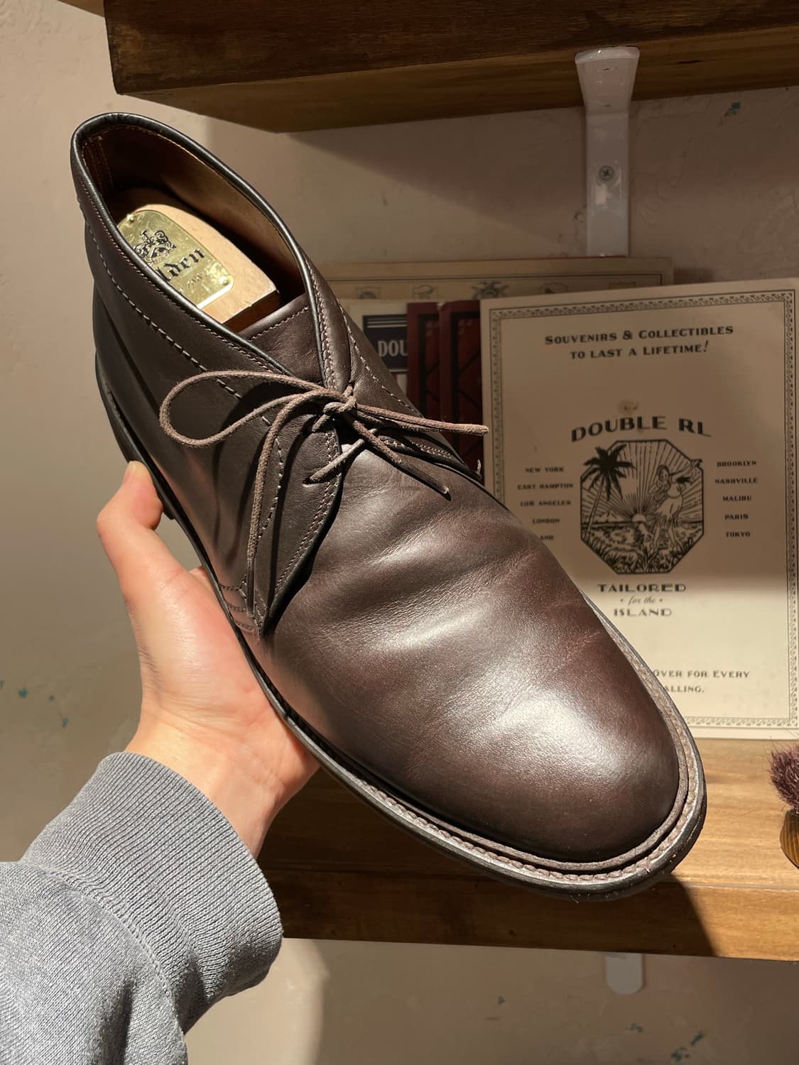 Alden 알든 다크브라운 처카부츠 판매합니다 rrl 상품이미지5