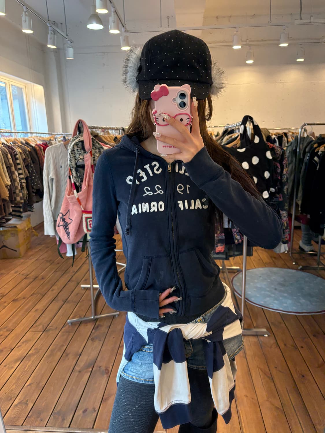 홀리스터 네이비 후드집업 상품이미지2