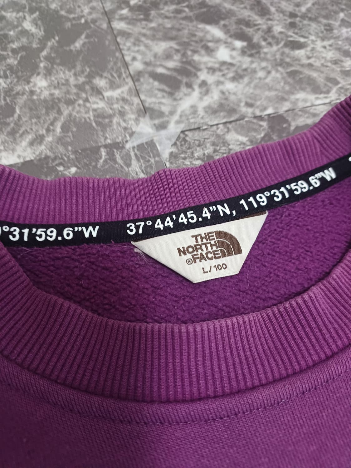 The North Face 퍼플 로고 맨투맨 L 상품이미지3