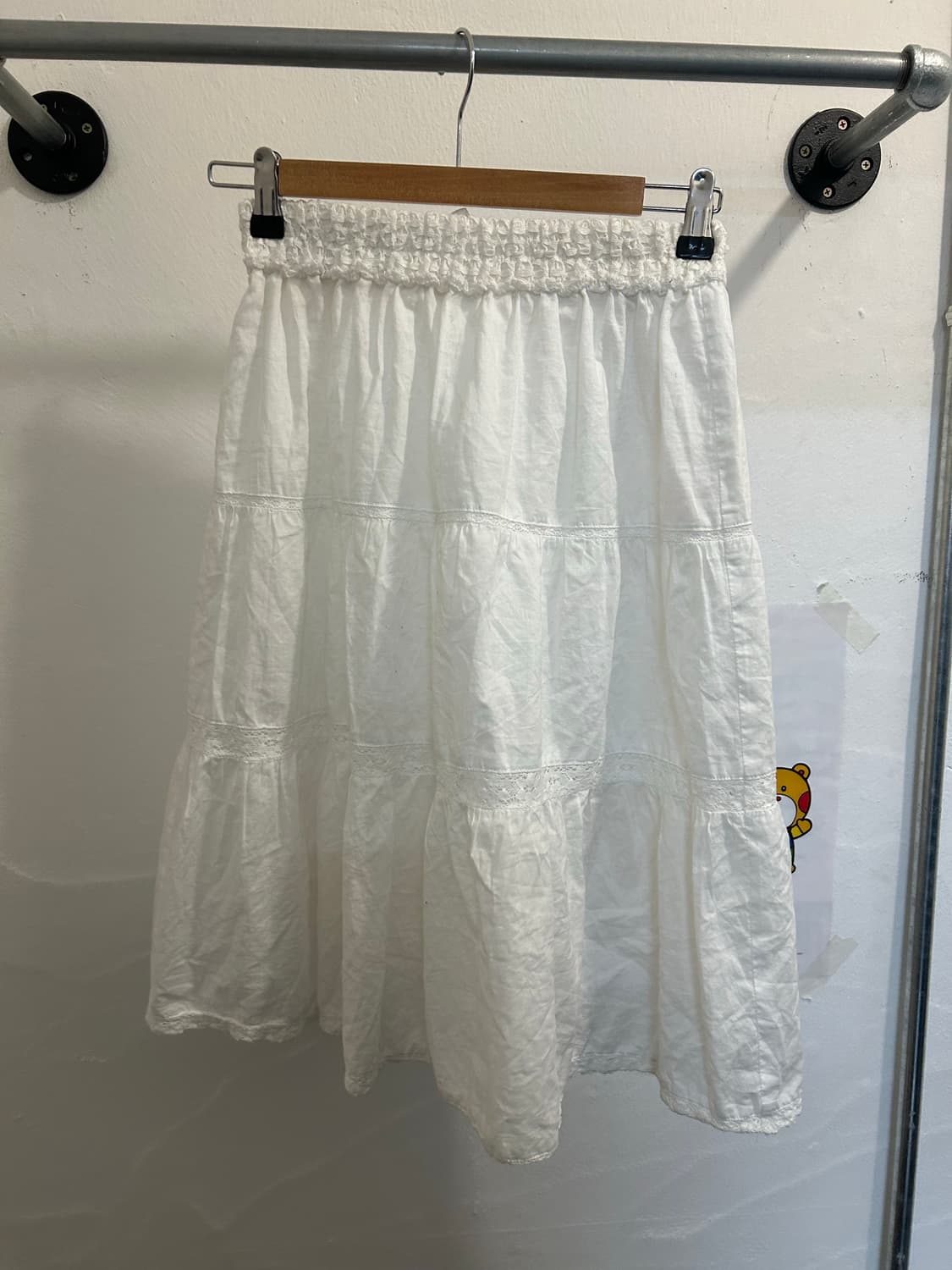 ray beams 코튼 미디 스커트 화이트 상품이미지6