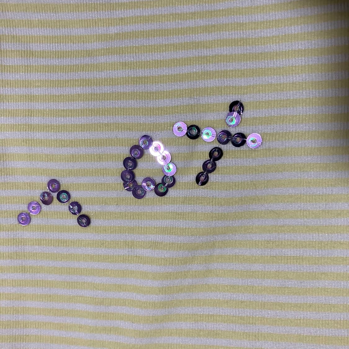 [OS] 제니팩스 옐로 스트라이프 자수 티셔츠 상품이미지7