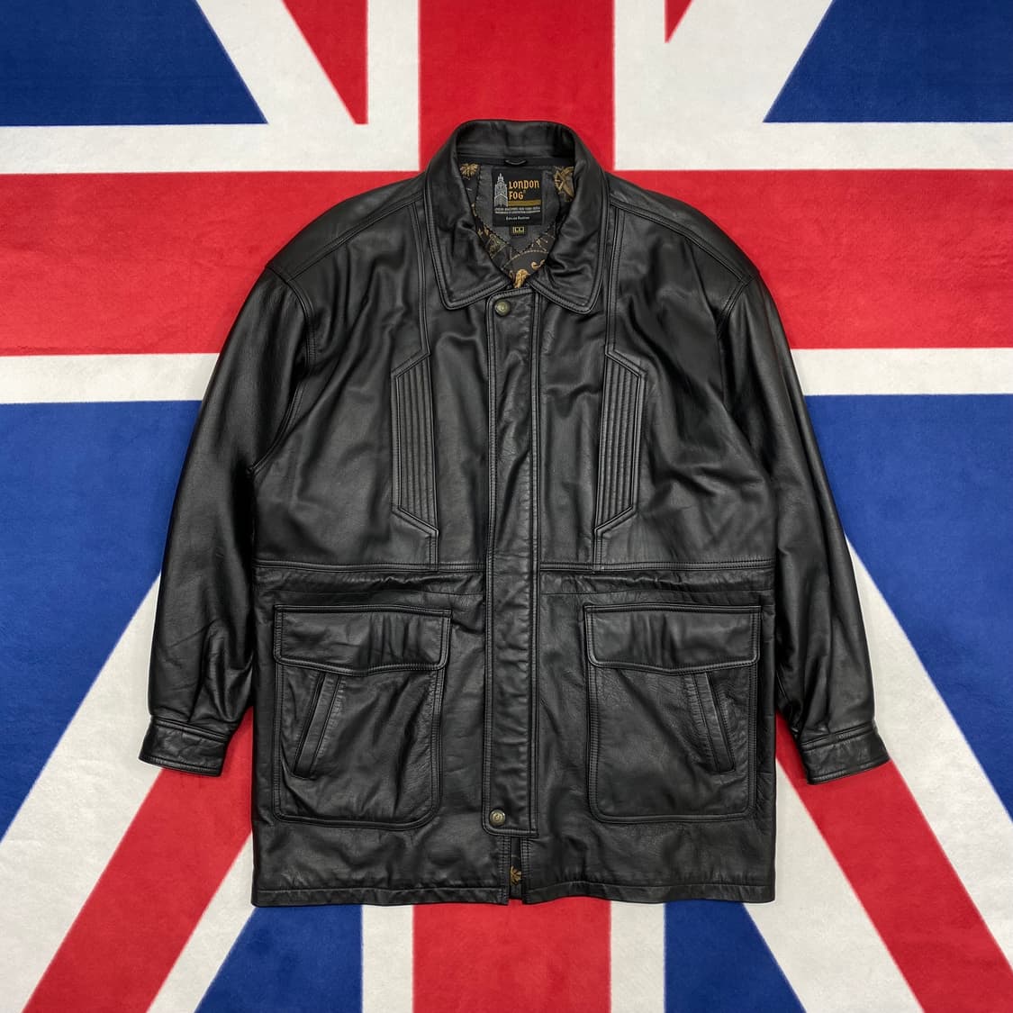 런던포그 양가죽 하프자켓 실측 L -XL  상품이미지1