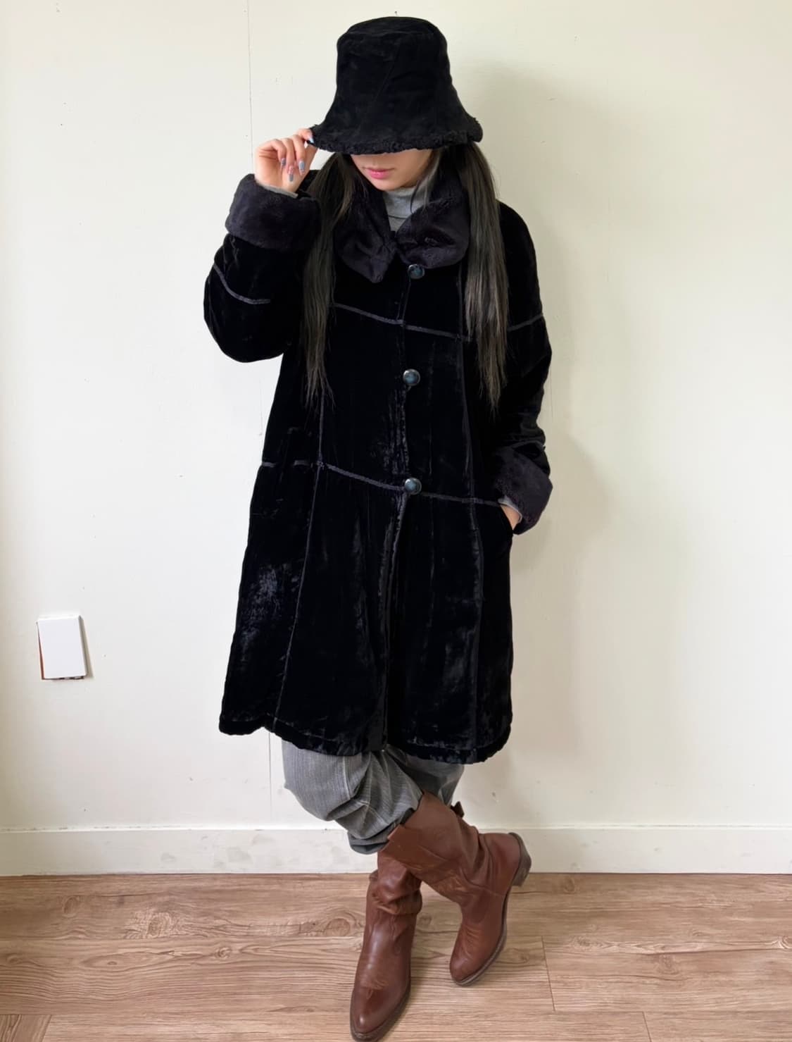 BUONADONNA 블랙 버킷햇 상품이미지6