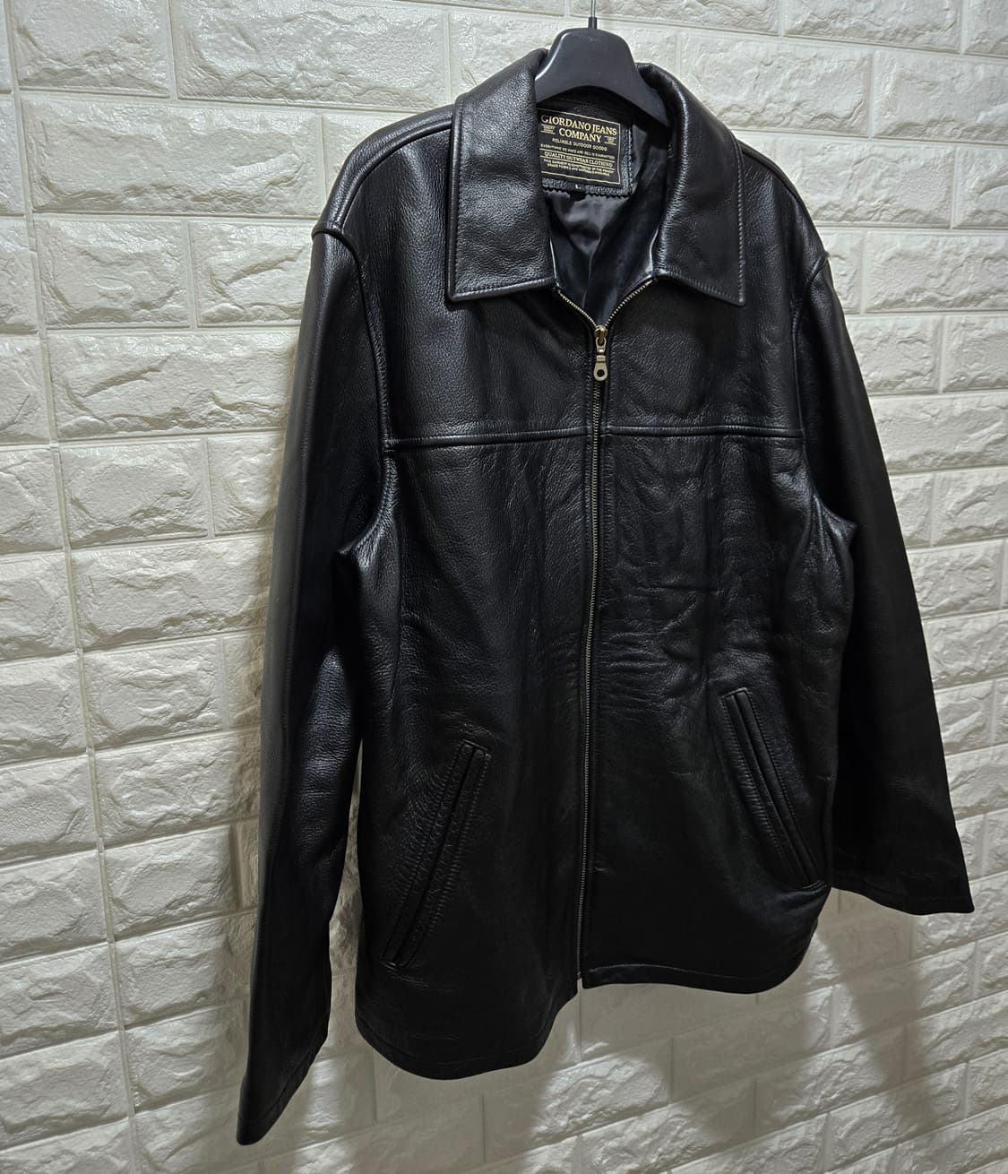 지오다노 진스 소가죽 자켓 100 상품이미지4