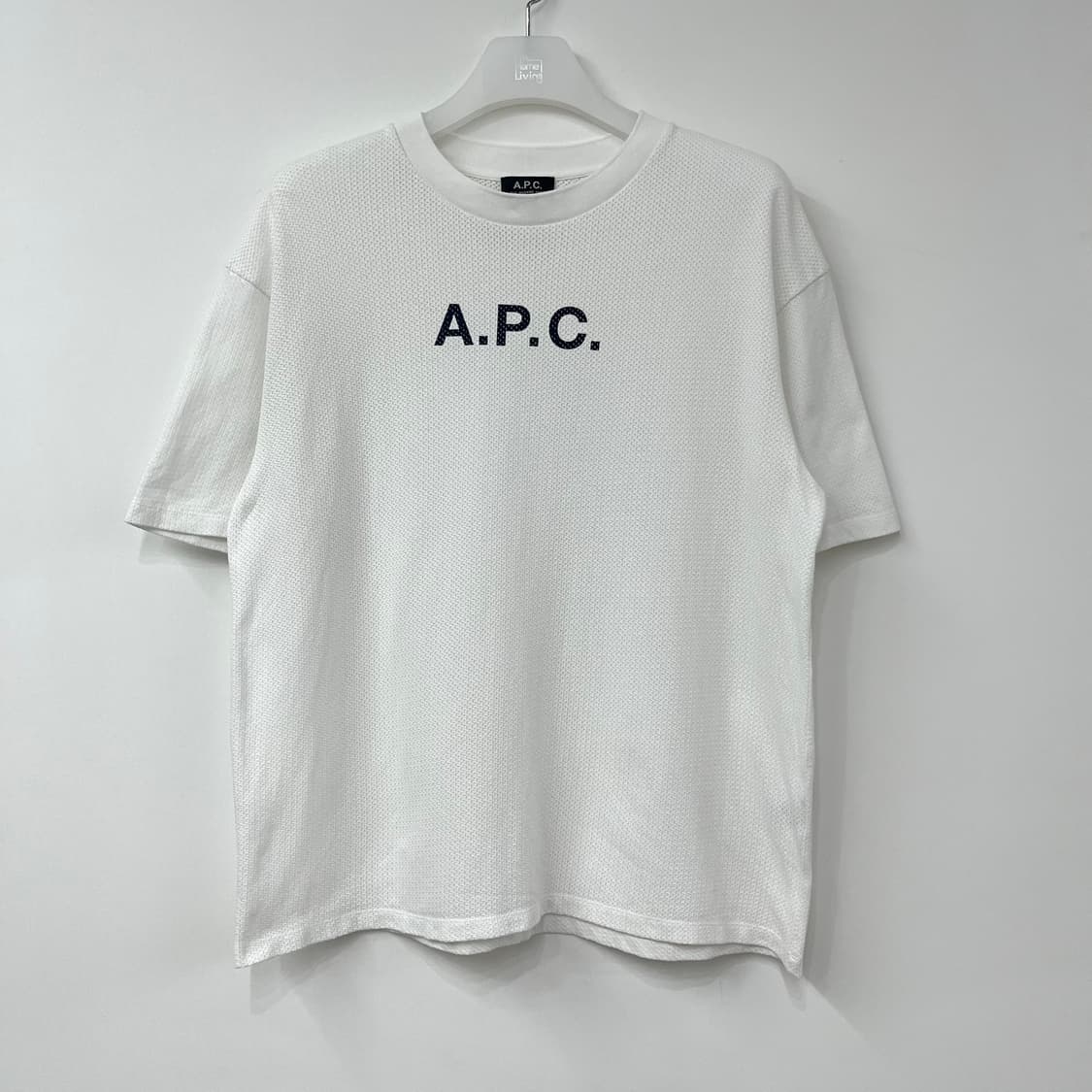 A.P.C. 아페쎄 로고 메쉬 화이트 반팔 티셔츠 상품이미지3