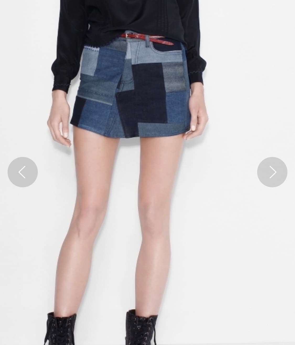 ZADIG&VOLTAIRE colorblock 데님 미니스커트 상품이미지3