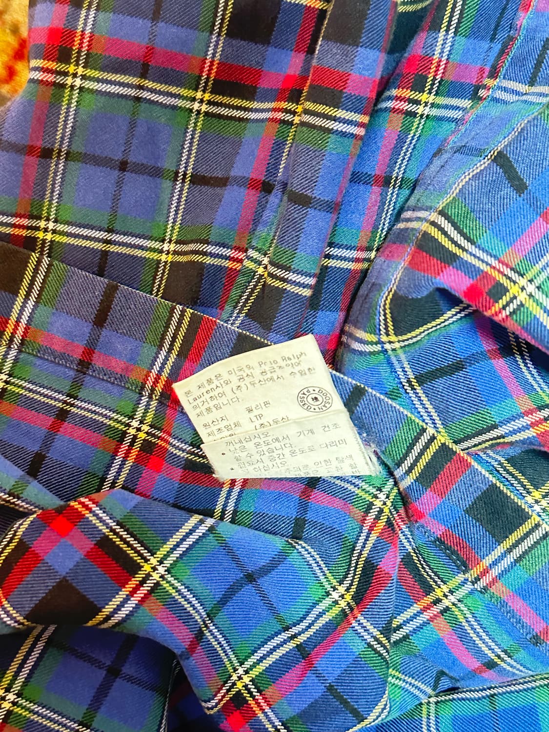 폴로 랄프로렌 체크 블루 셔츠 S 상품이미지4