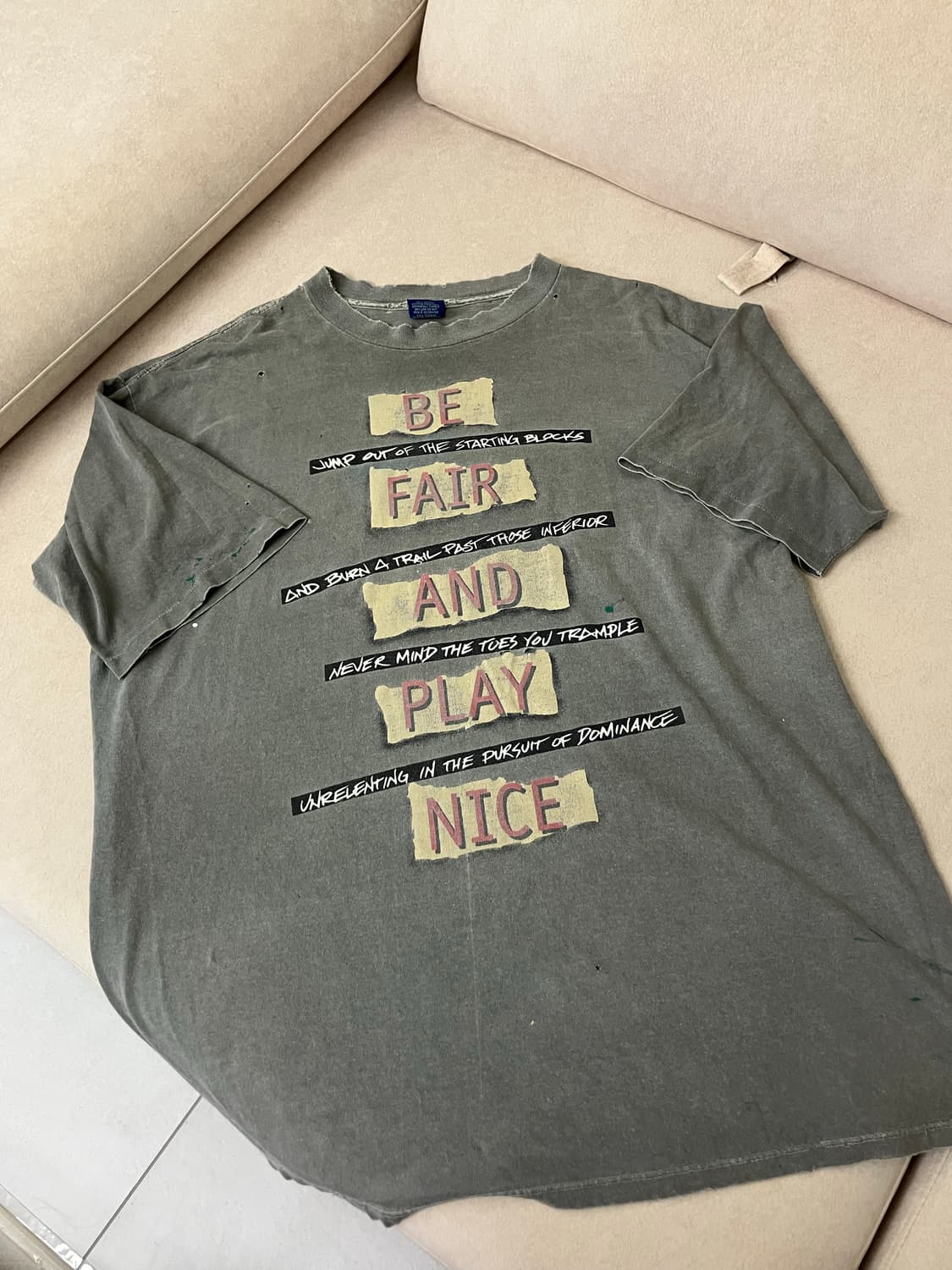 90s Distressed trashed USA tee 상품이미지1