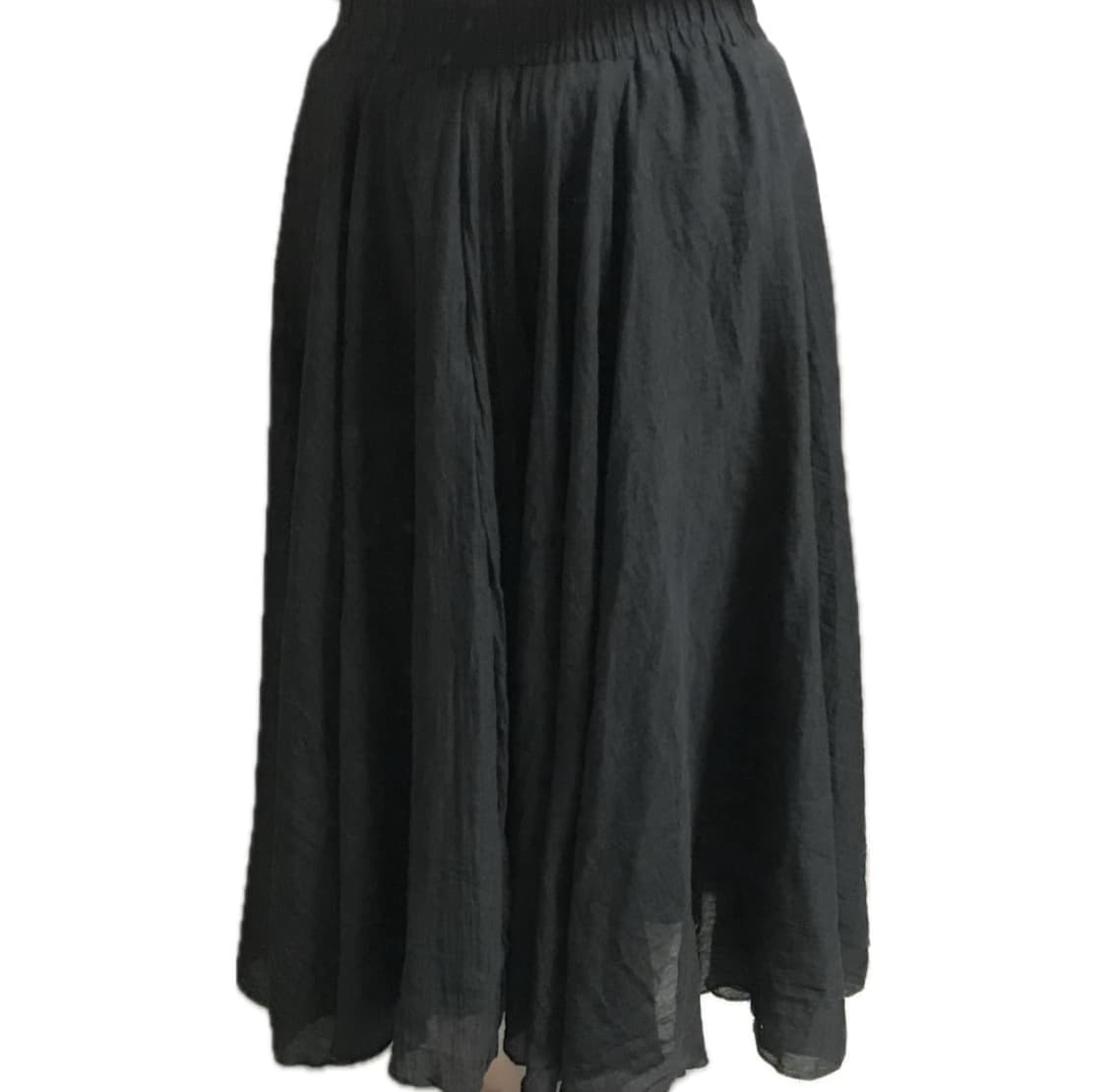 검정색 레이어드 롱스커트 상품이미지3