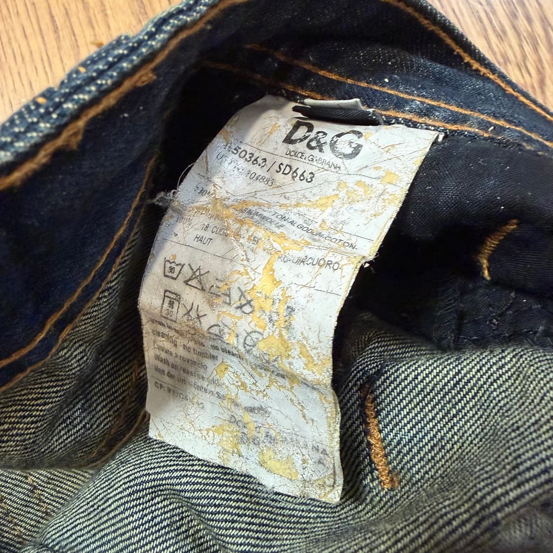 돌체앤가바나 진청 워싱 데님 팬츠 상품이미지5