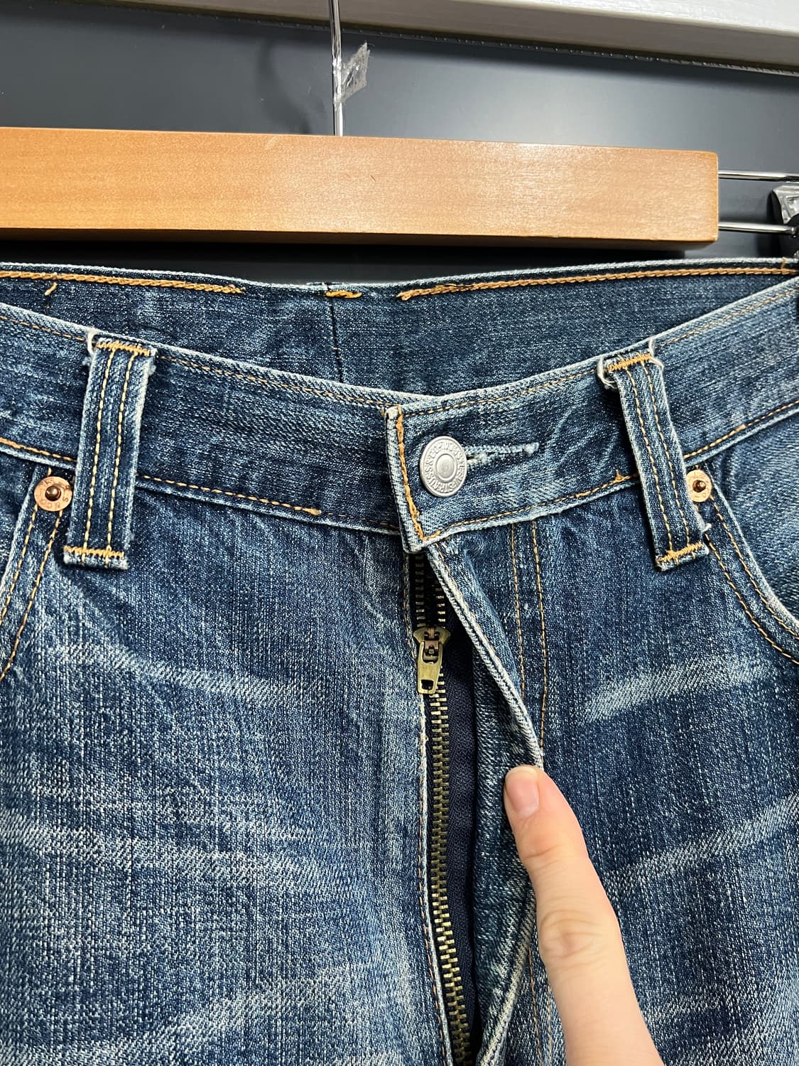 Levis 501 리바이스 오리지널 스트레이트핏 데님 팬츠 상품이미지5