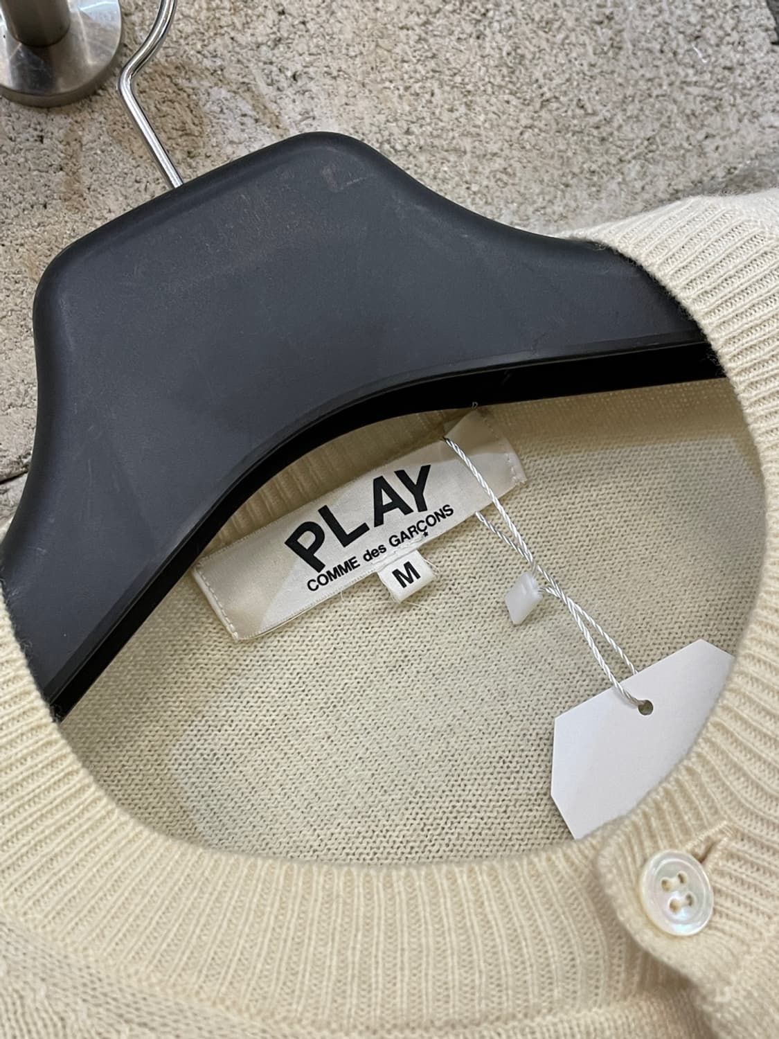 꼼데가르송 플레이 화이트 와펜 가디건  상품이미지4