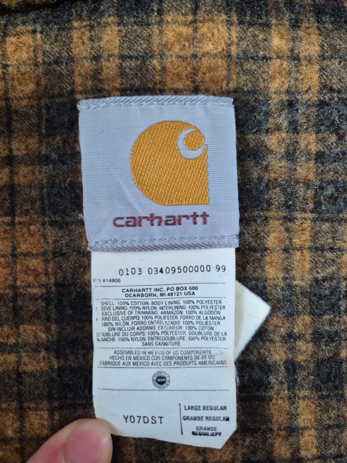 (소형) 칼하트 데님 액티브 후드재킷 L사이즈 상품이미지5