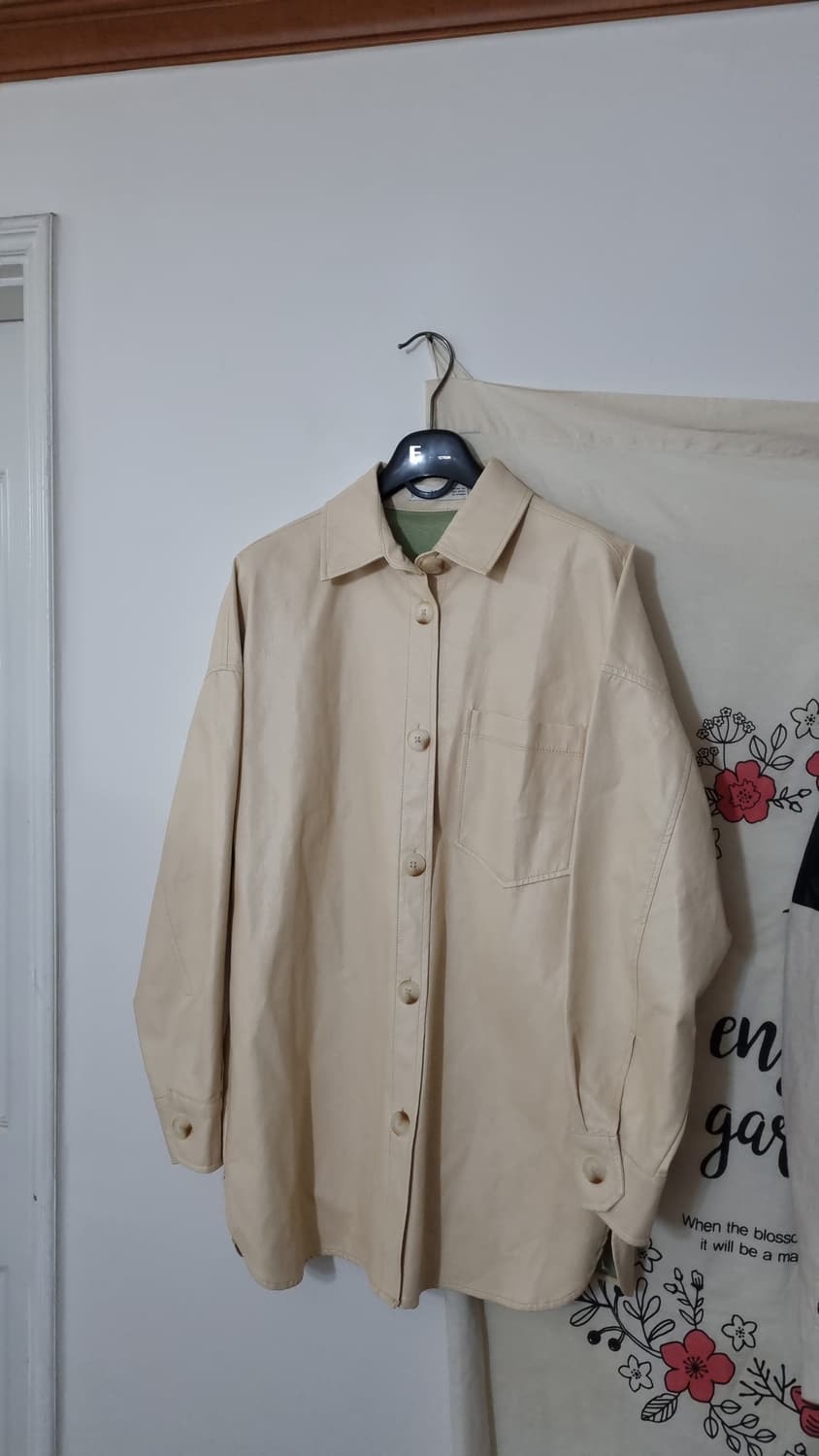 MNG 루즈핏 셔츠형 에코 가죽 자켓 상품이미지2