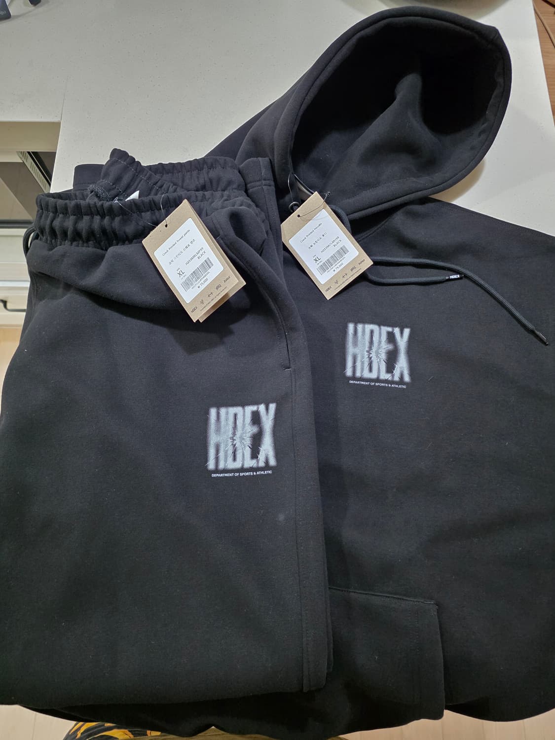 에이치덱스 크랙 프린티드 후드 셋업 상품이미지6