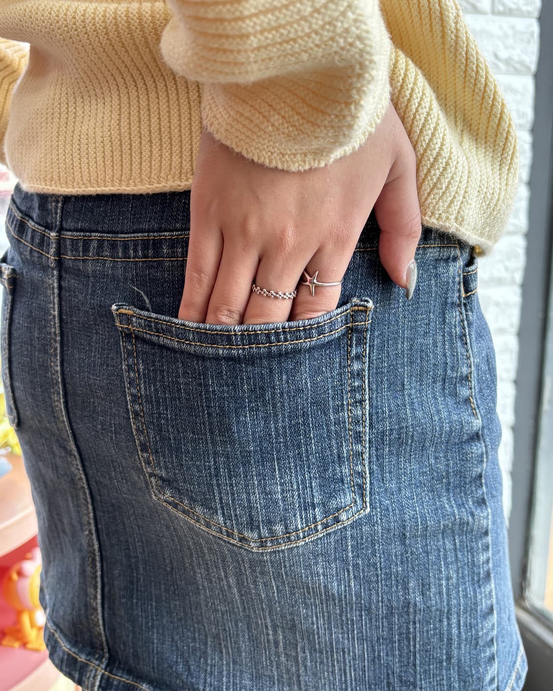 colza 데님 미니스커트 상품이미지2