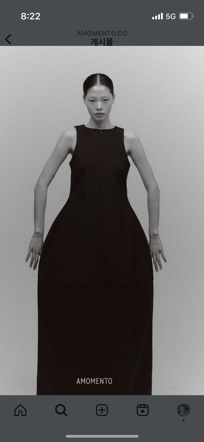 [새상품급]아모멘토 아워글래스 원피스 블랙드레스 상품이미지2