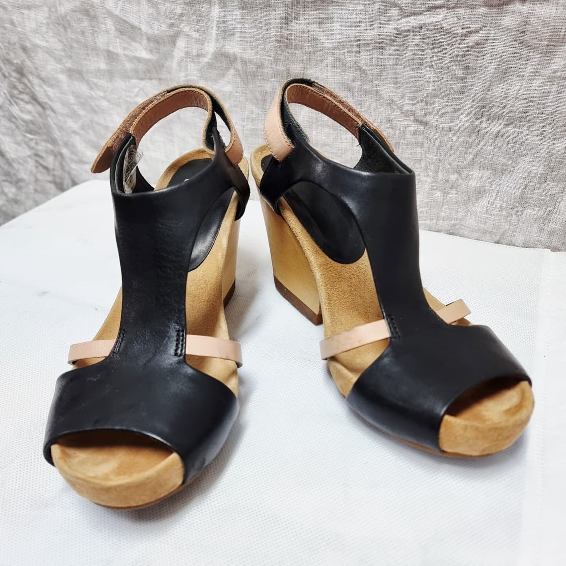 캠퍼 웨지힐 샌들 구두 슈즈 신발 (245~250mm/표기38) 상품이미지1