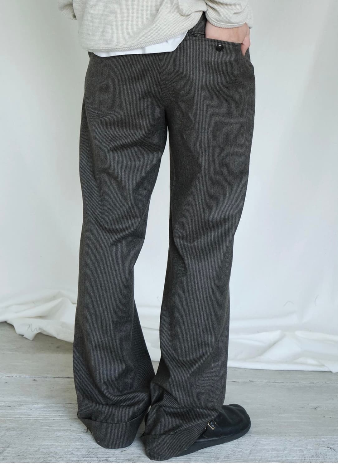 [1] 씨솔트 스트라이프 울 팬츠 상품이미지2