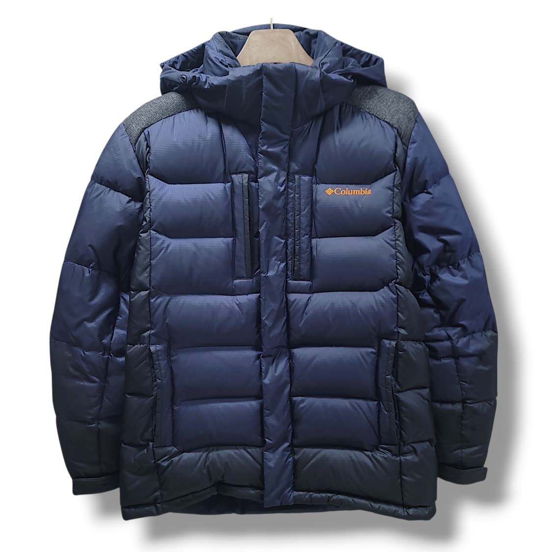 [L/100] 컬럼비아 네이비 옴니윈드 블럭 덕 다운 패딩 상품이미지1