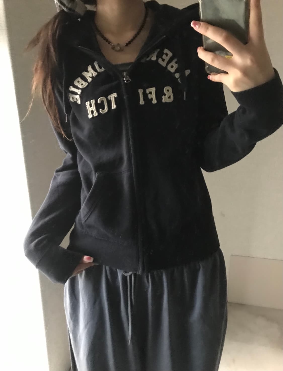 아베크롬비 네이비 슬림핏 후드집업 상품이미지4
