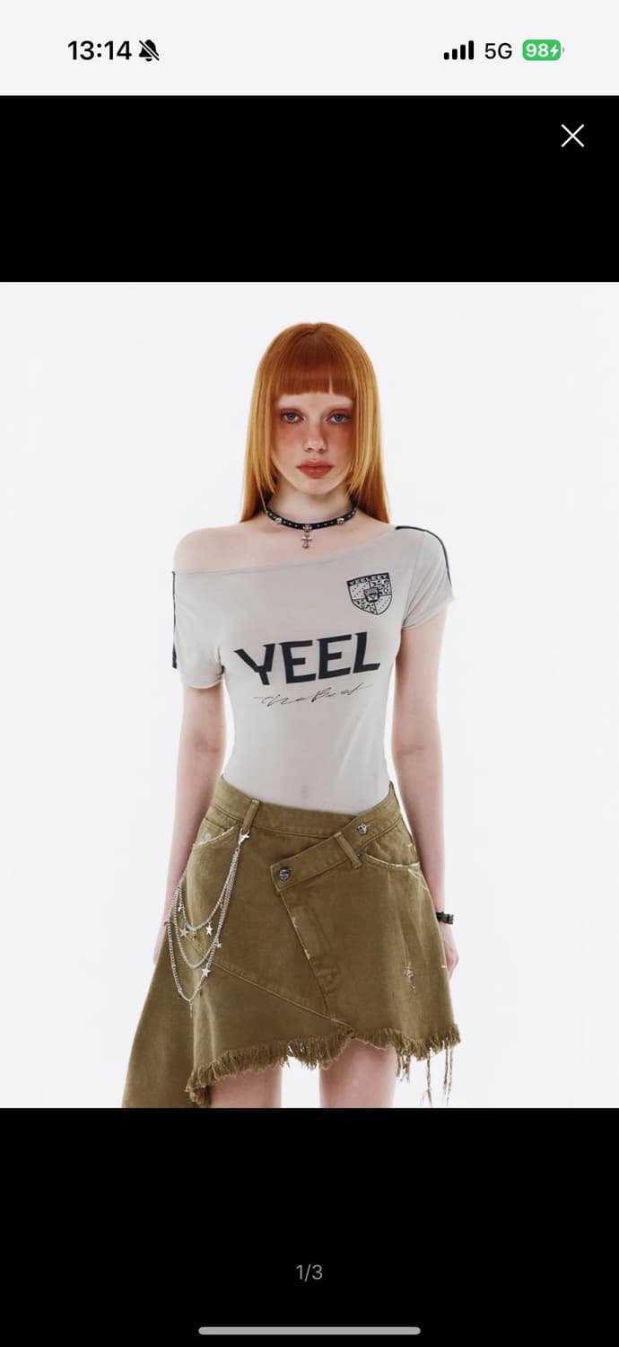 리 YEEL RACING ASYMMETRIC T-SHIRT GREY 상품이미지1