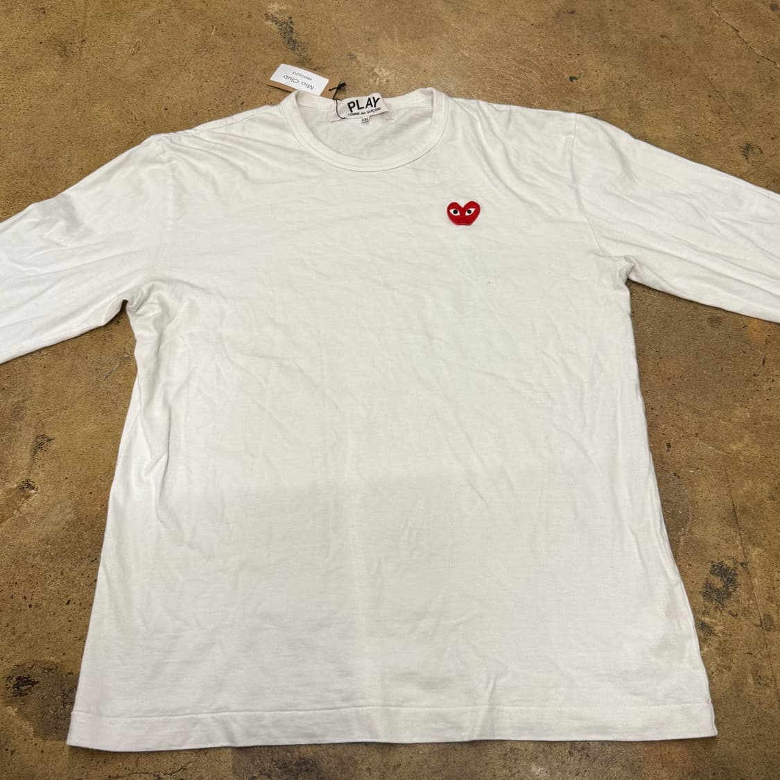 꼼데가르송 화이트 레드 와펜 롱슬리브 상품이미지3