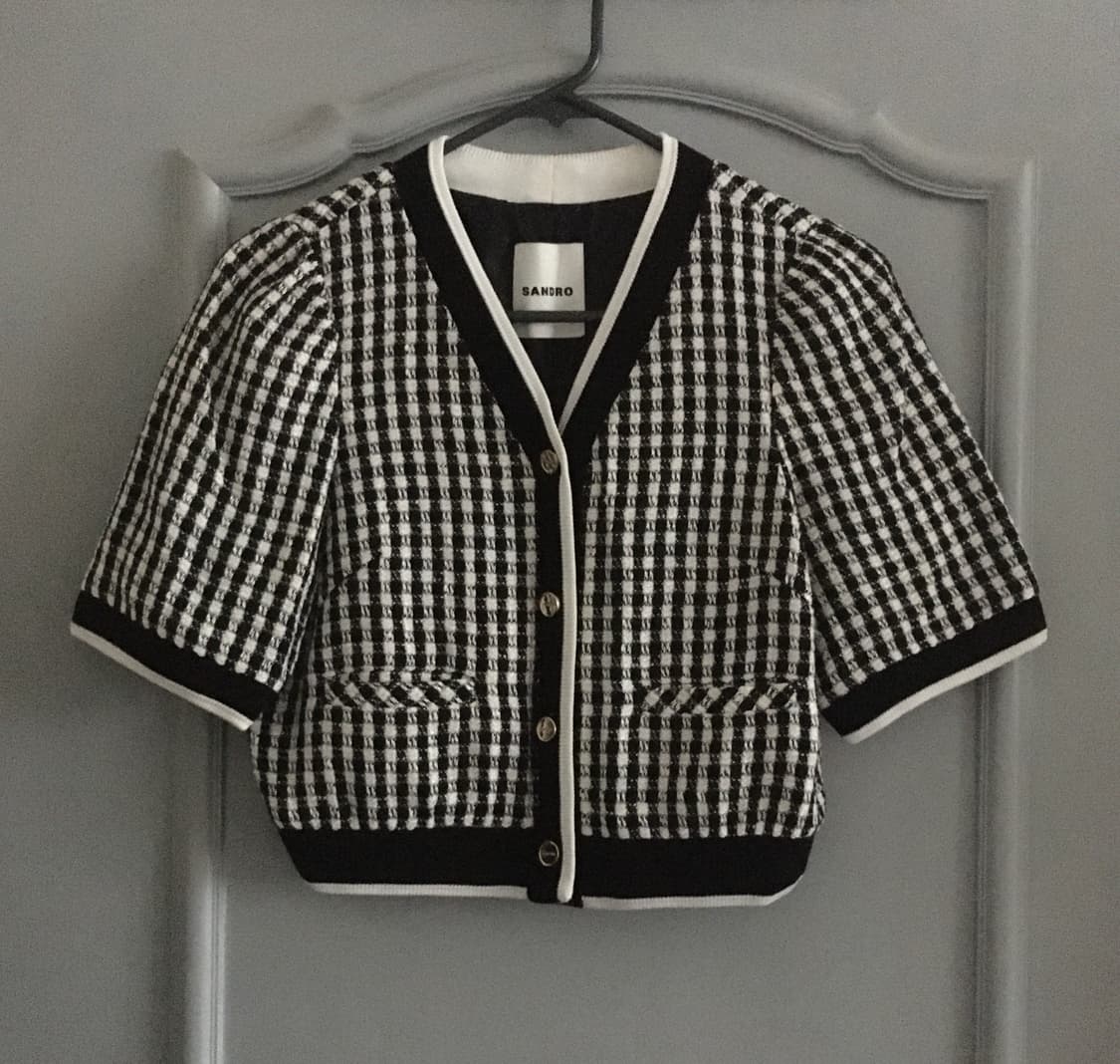 22SS 산드로 크롭 니트 가디건 자켓 상품이미지1