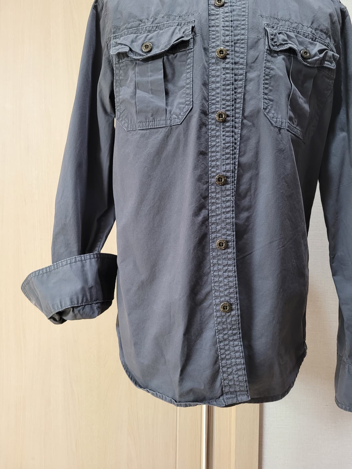 후아유 WHO.A.U 남자 야상형 셔츠 L 그레이 상품이미지3