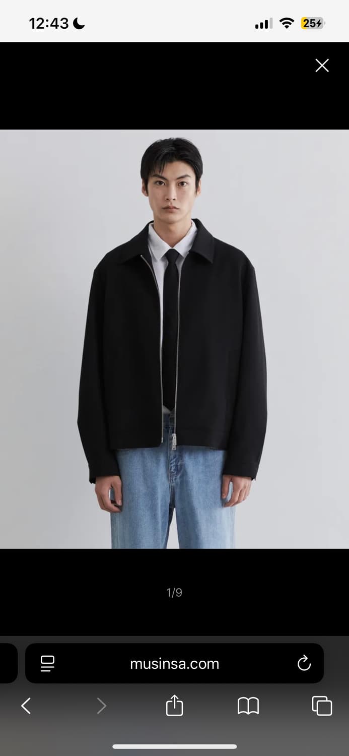 무신사 릴렉스드 미니멀 재킷 [블랙] 상품이미지1