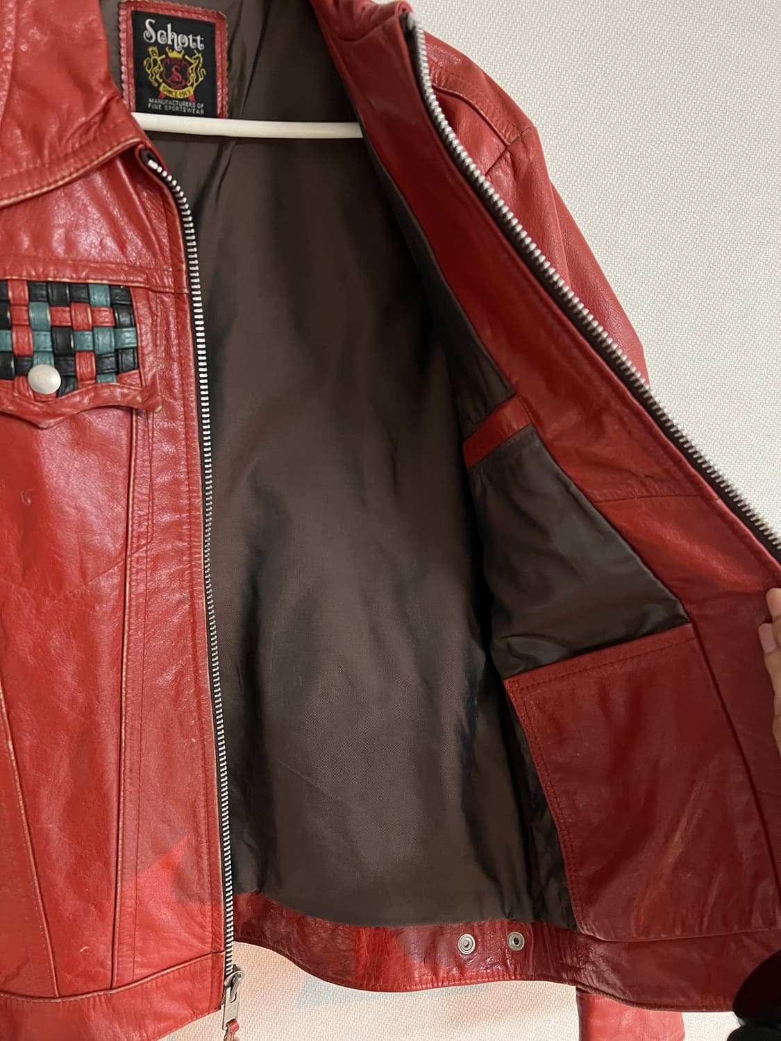 70년대 쇼트 오리지널 빈티지 레더 트러커자켓 상품이미지7