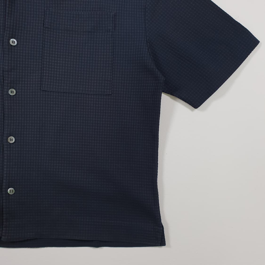 COS 남성 네이비 체크 셔츠 상품이미지4