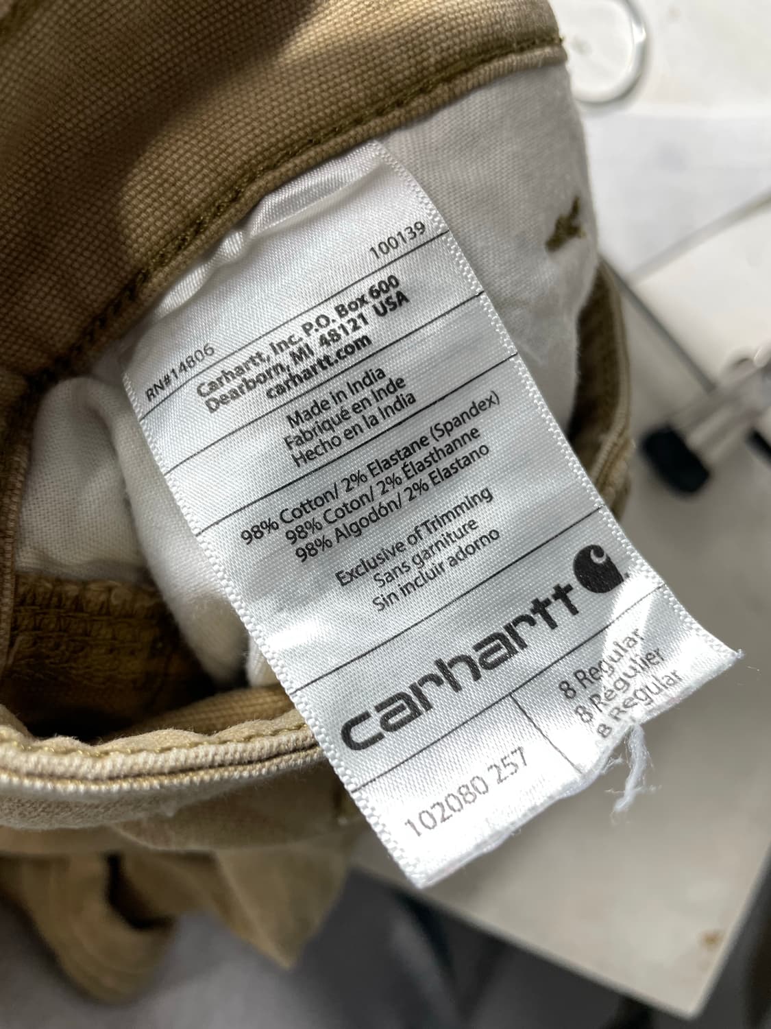 칼하트 싱글니 카펜터 33 오리지널핏 상품이미지7