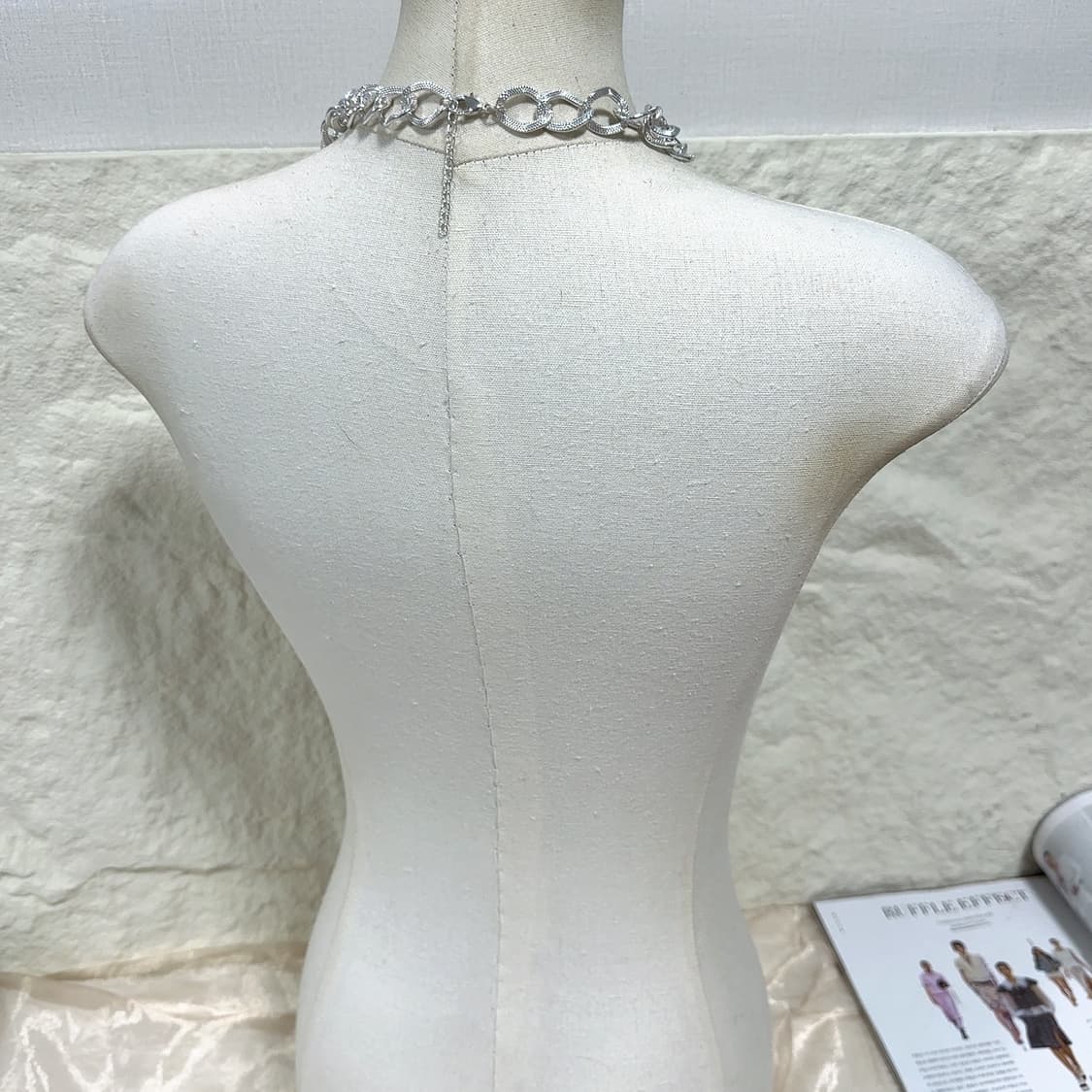 빈티지 마테 레이어드 체인 목걸이 상품이미지3