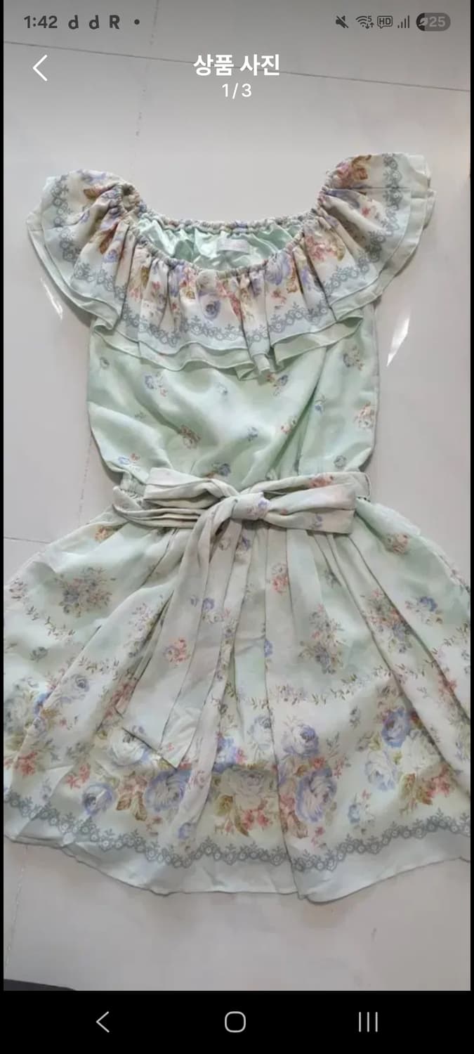 리즈리사 민트 플로랄 원피스 상품이미지2