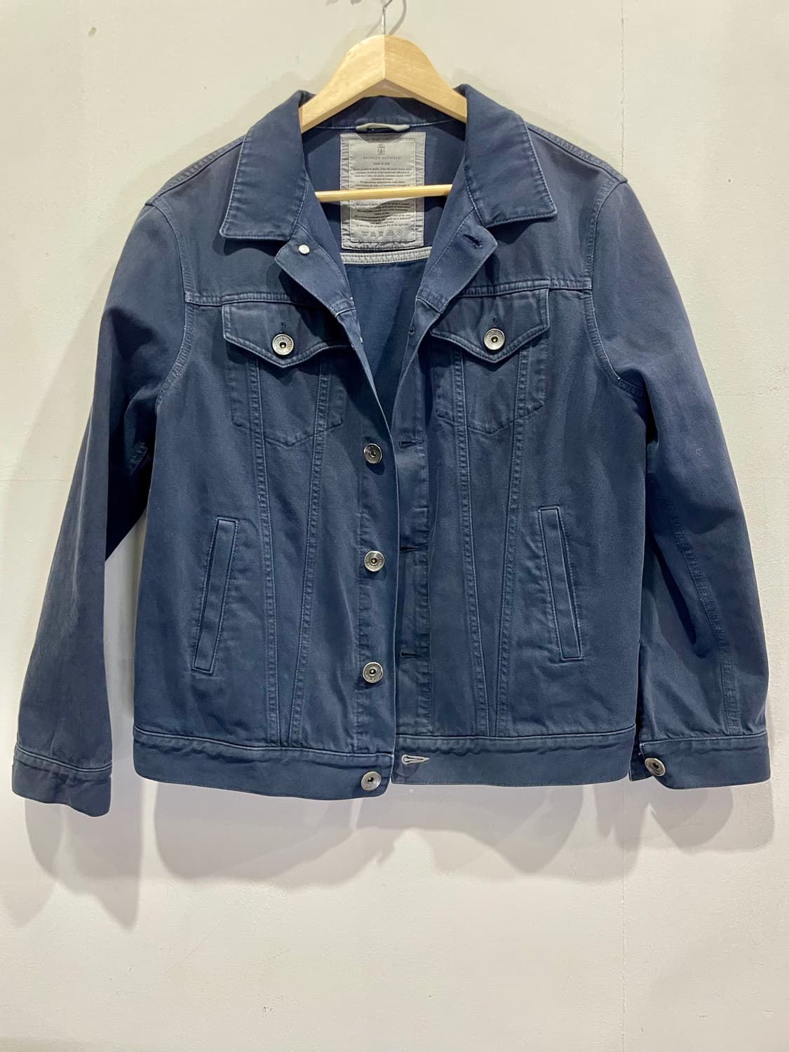 브루넬로 쿠치넬리 남성 블루 트러커 자켓 50 정품 상품이미지1