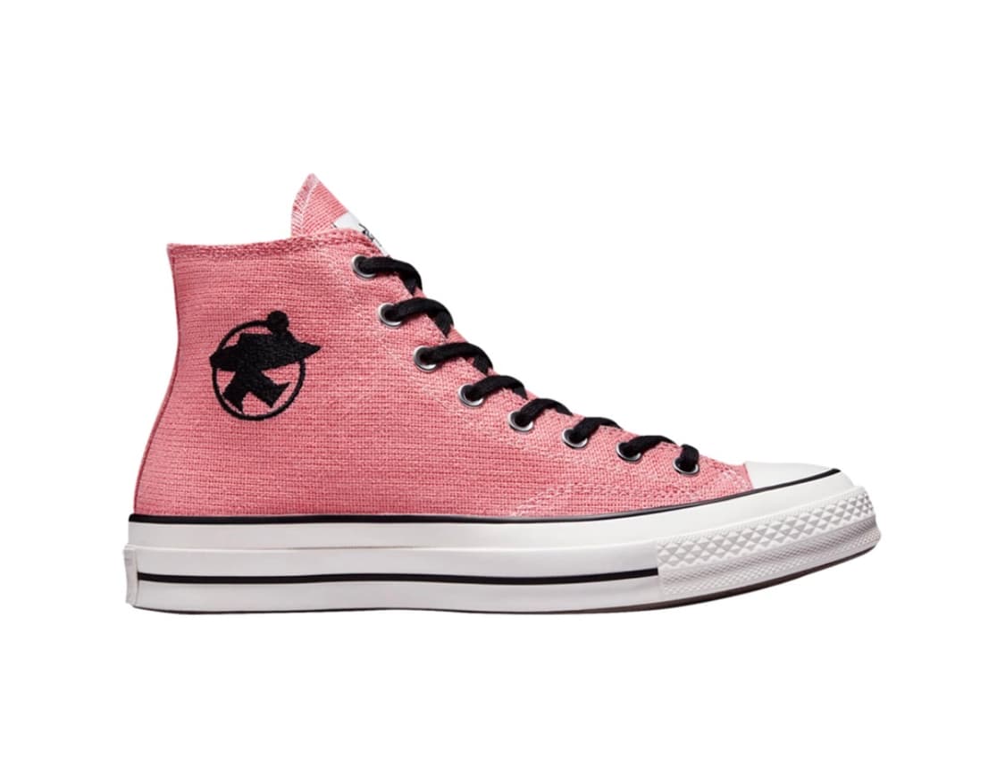 [2회착용] 스투시x컨버스 척70하이 핑크 245 상품이미지1