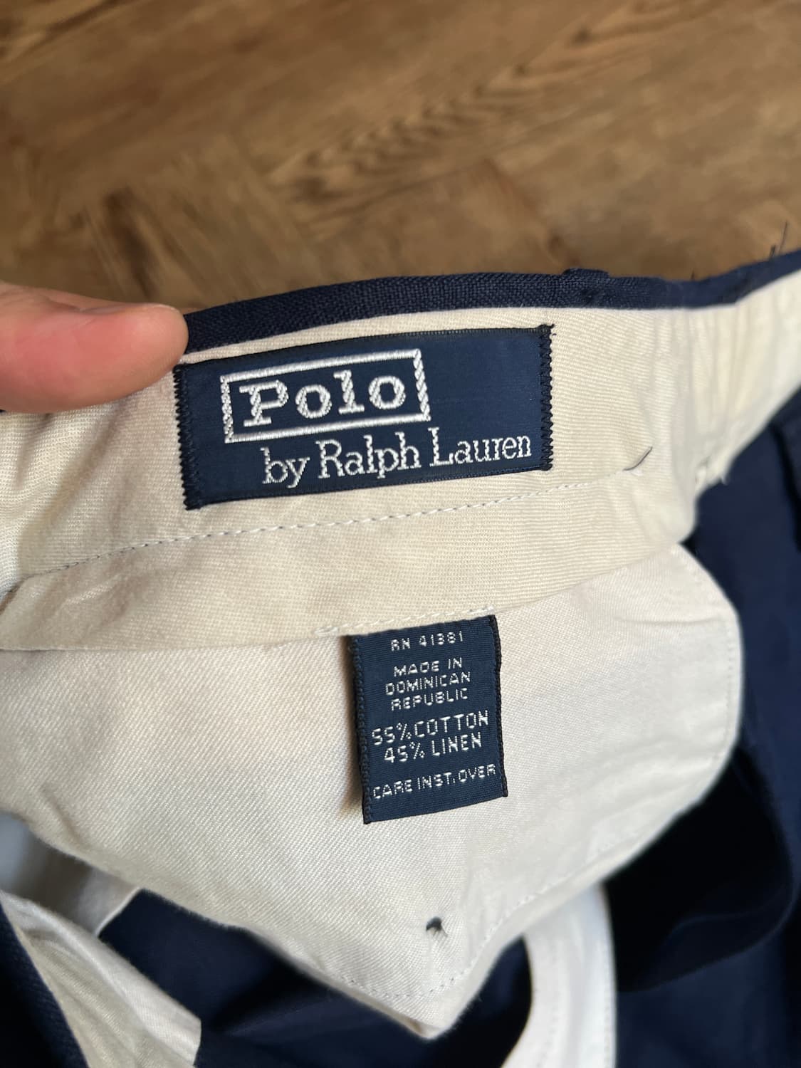 [34]폴로 랄프로렌 네이비 코튼 린넨 치노 팬츠 상품이미지6