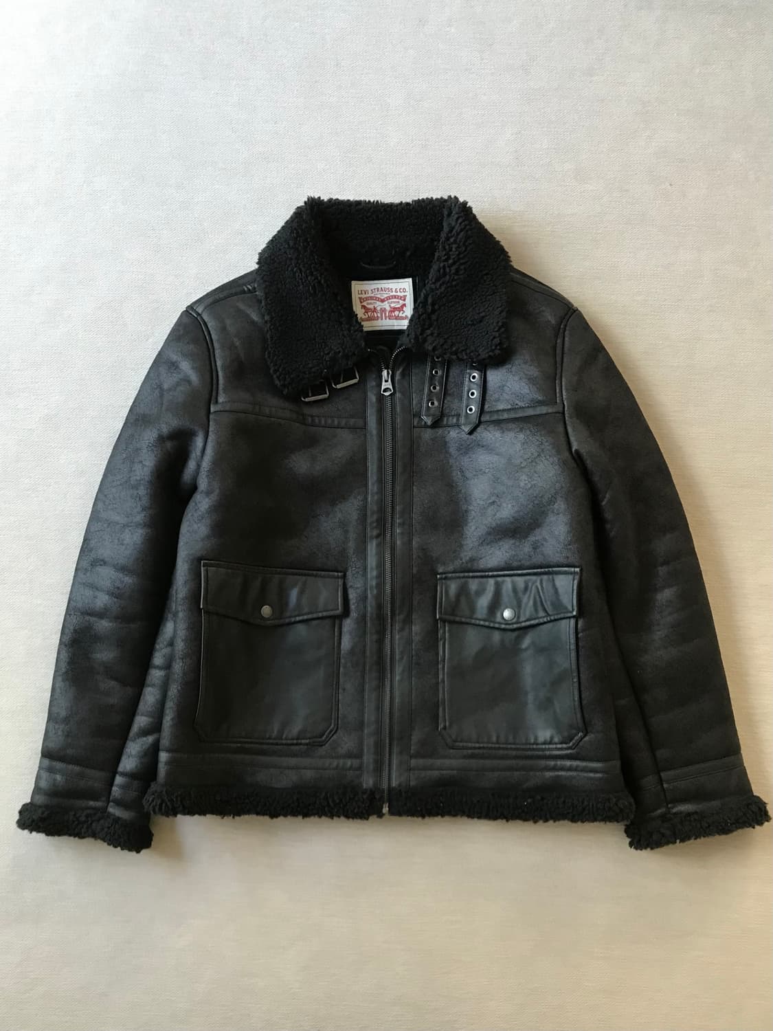 리바이스 블랙 쉐르파 무스탕 상품이미지1