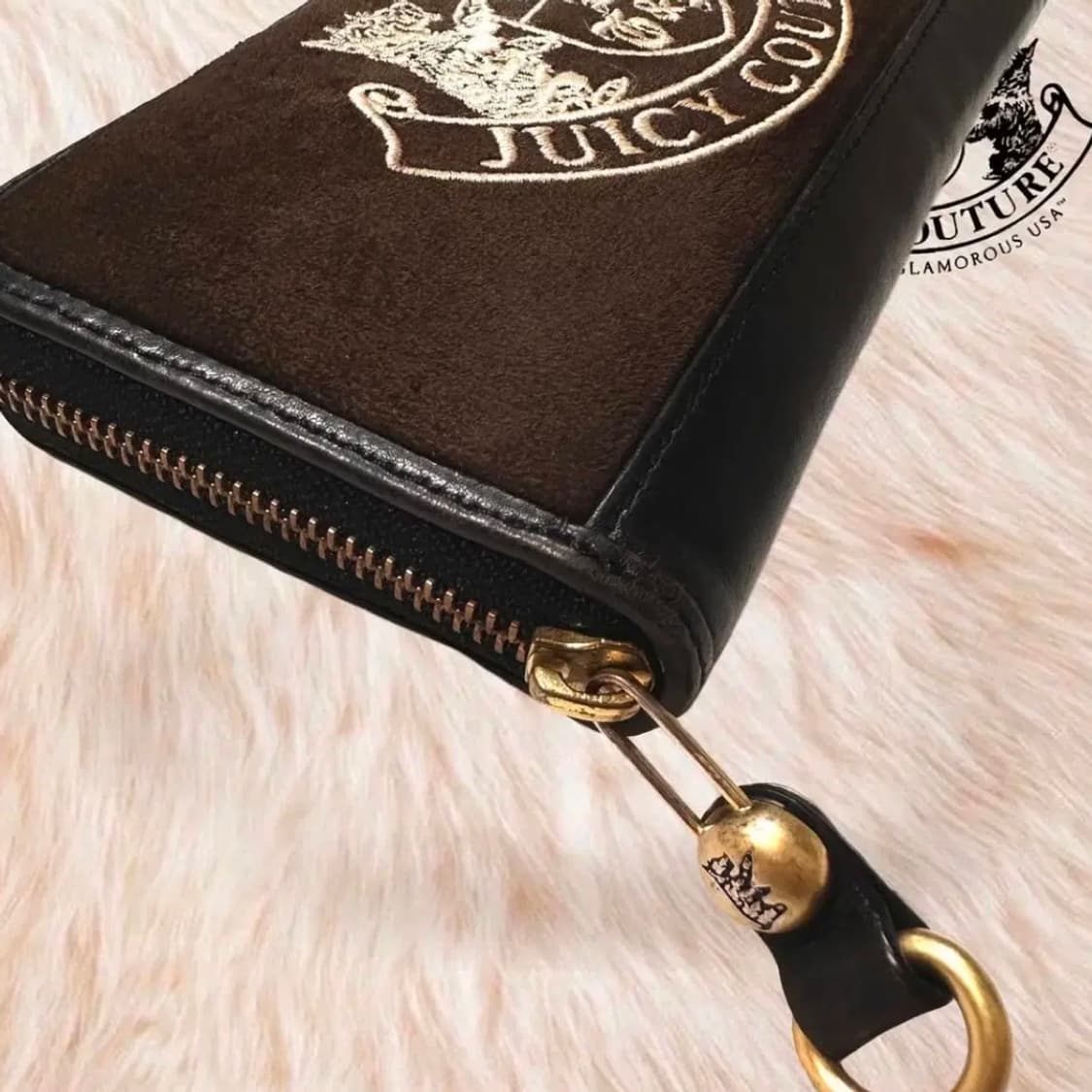 [2002] 쥬시꾸뛰르 벨벳 지갑 초코브라운 상품이미지2