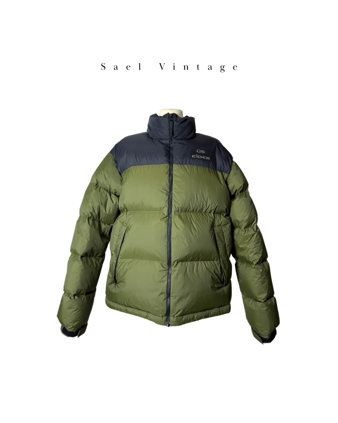 아이더 크레도 덕다운자켓 숏패딩 카키 L 상품이미지1