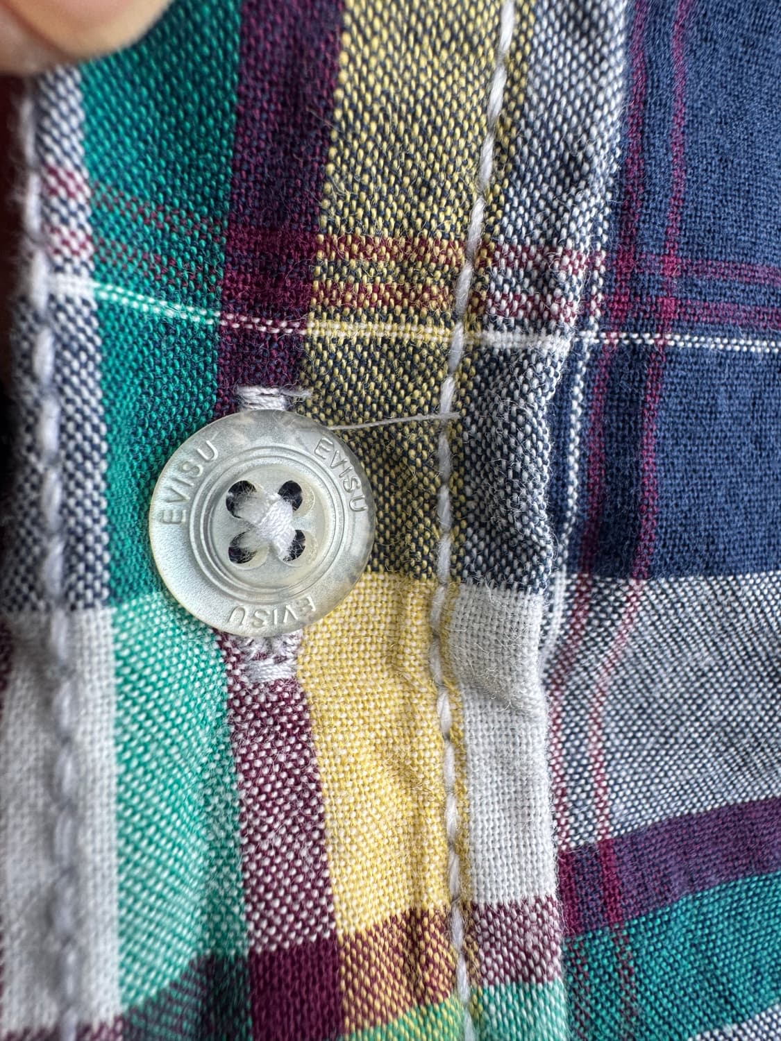 Evisu 에비수 로고 포켓 체크 셔츠  상품이미지5