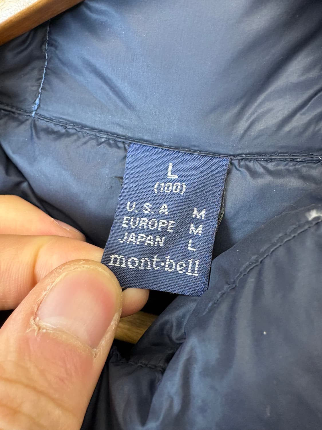 몽벨 라이트웨이트 구스다운 패딩 네이비 상품이미지6