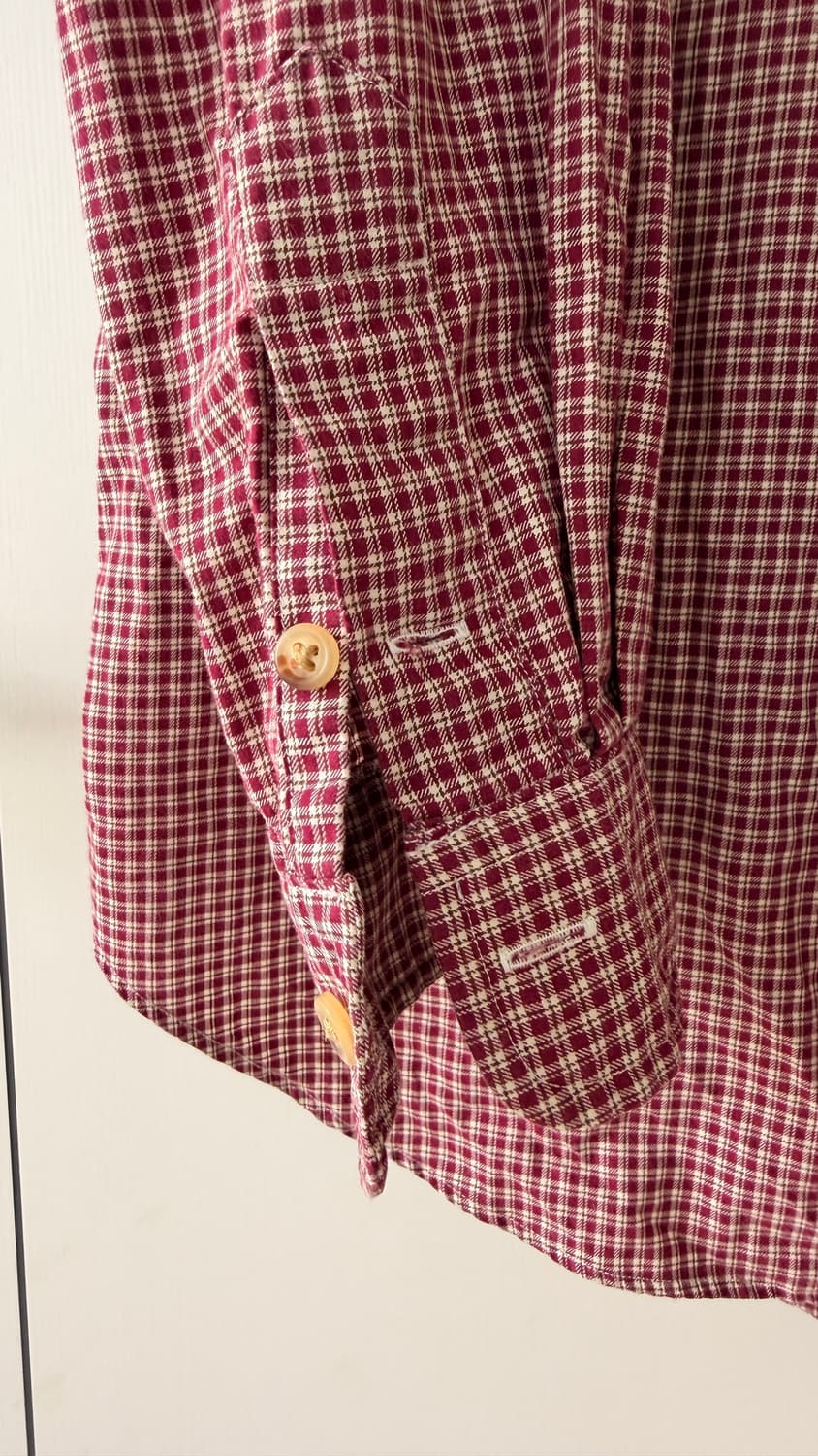 랄프로렌 체크 셔츠 긴팔 버건디 상품이미지3