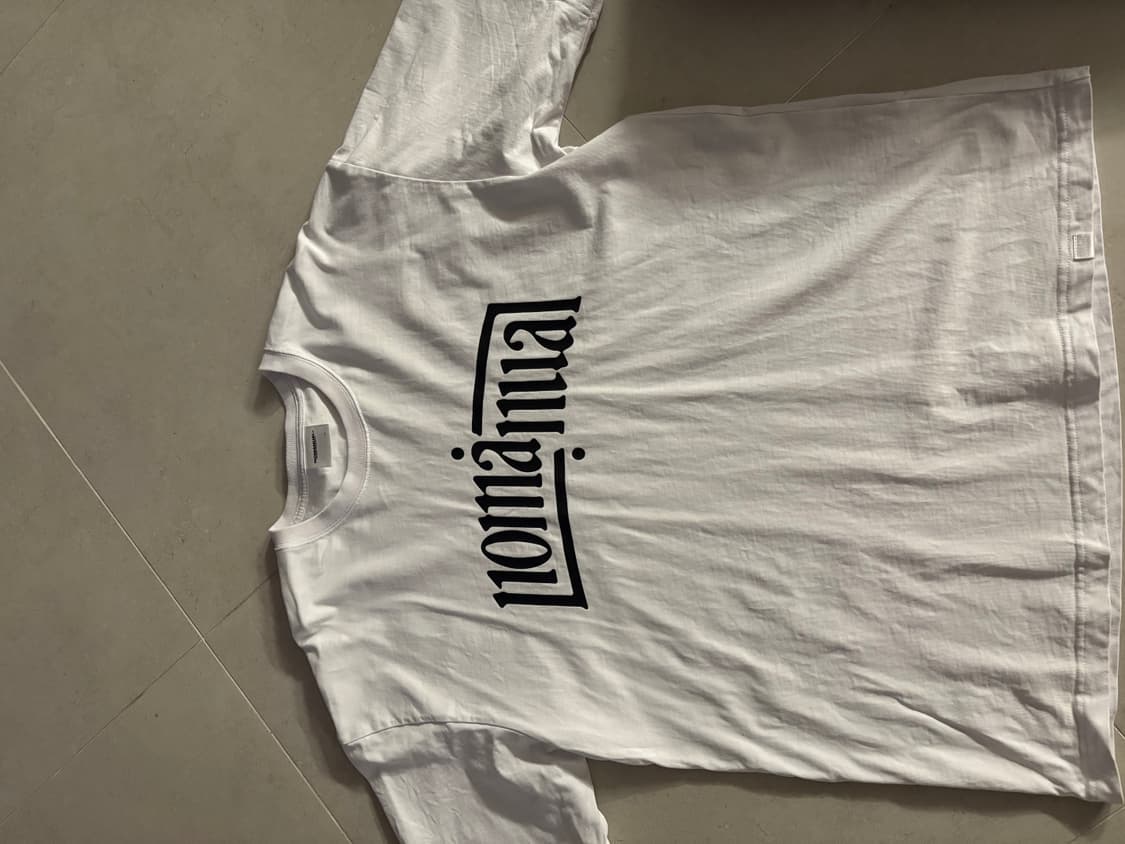 노메뉴얼 반팔 ARCHED TEXT T-SHIRT - WHITE 상품이미지1