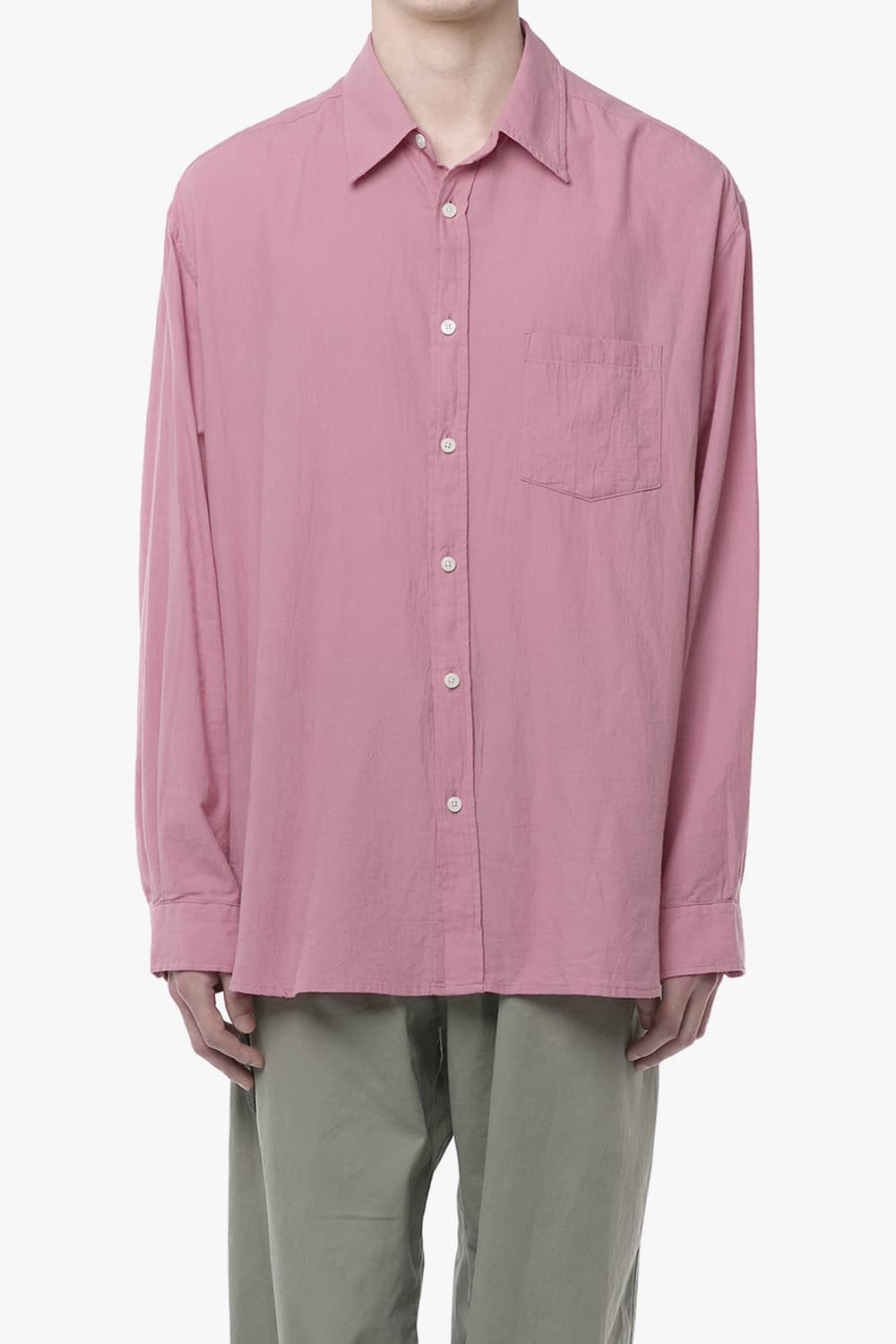 [2] 이얼즈어고 헴프 코튼 포이카 셔츠 핑크 yrs 상품이미지1