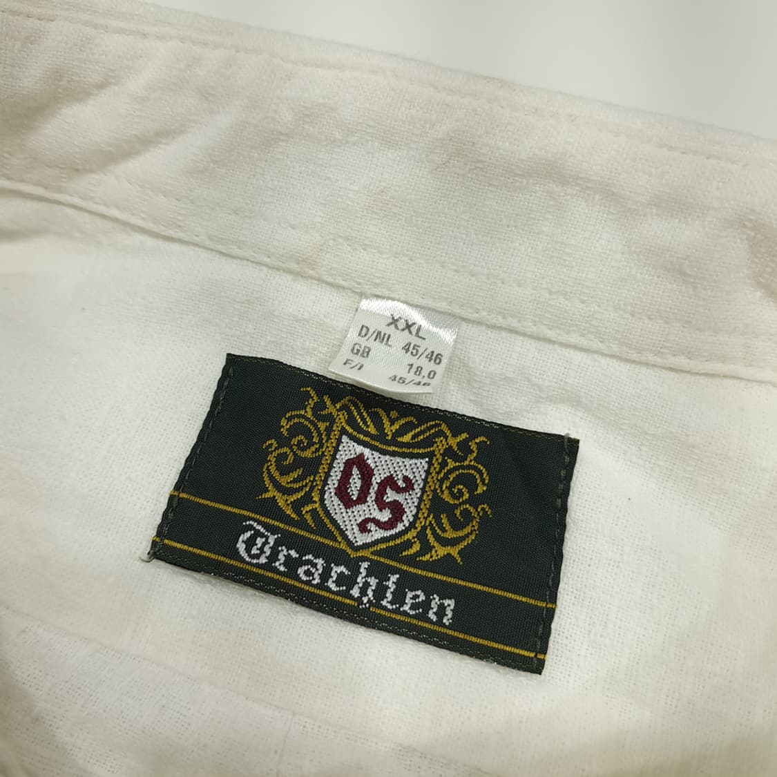 CL969 2XL OS 독일 트라흐텐 바바리안 알펜 화이트 셔츠 남방 상품이미지3