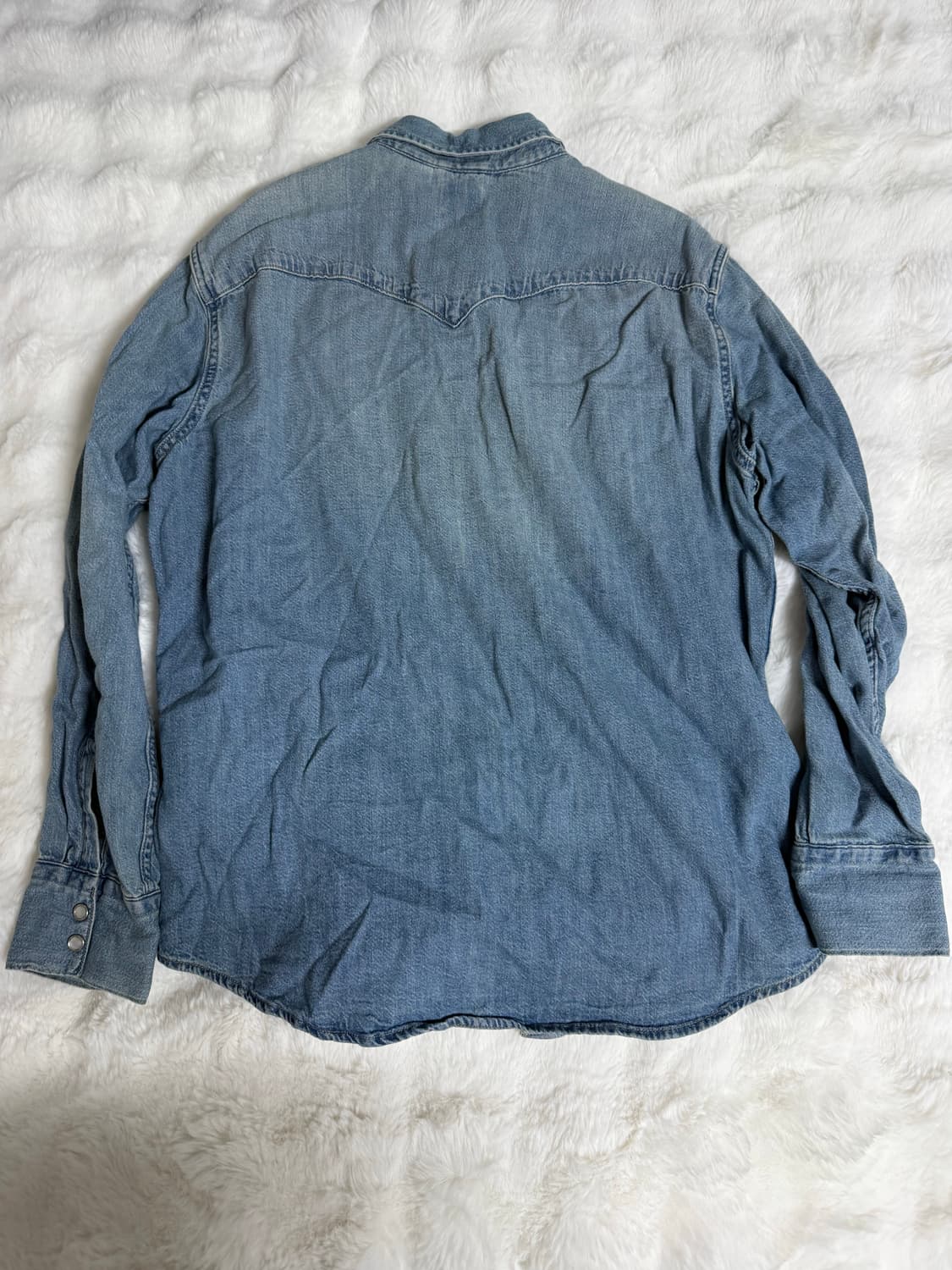 [L] 리바이스 바스토우 웨스턴 데님 셔츠 연청 상품이미지2